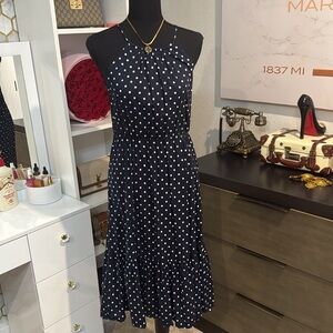 Banana Republic Black and White Polka Dot Dress